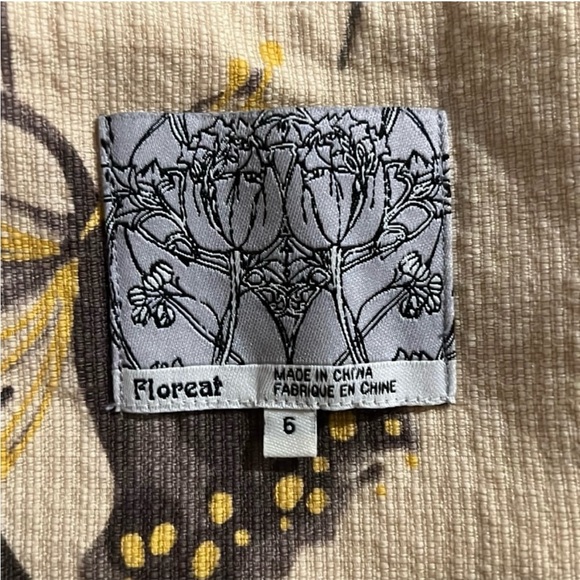 Floreat Anthropologie Snowy Egret Dress size 6 - Picture 10 of 15